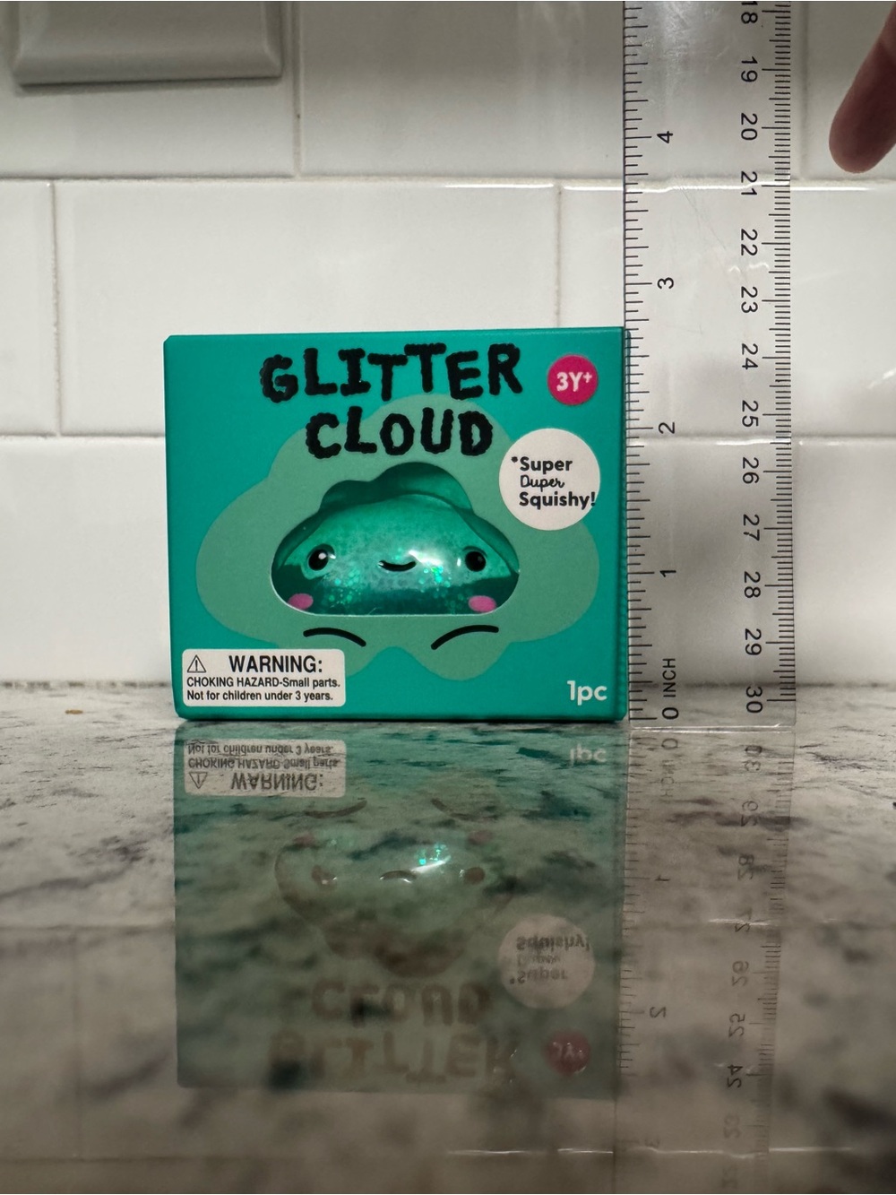 Adore Teal Glitter Cloud Squishy - Picture 2 of 6